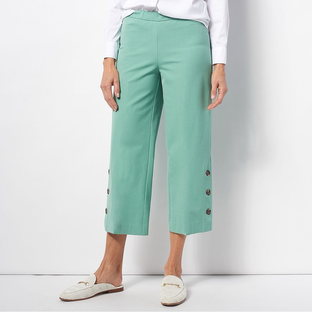 Isaac Mizrahi Live Womens Dressy Work Office Pull On Pants Tall Size 26T Pearl
